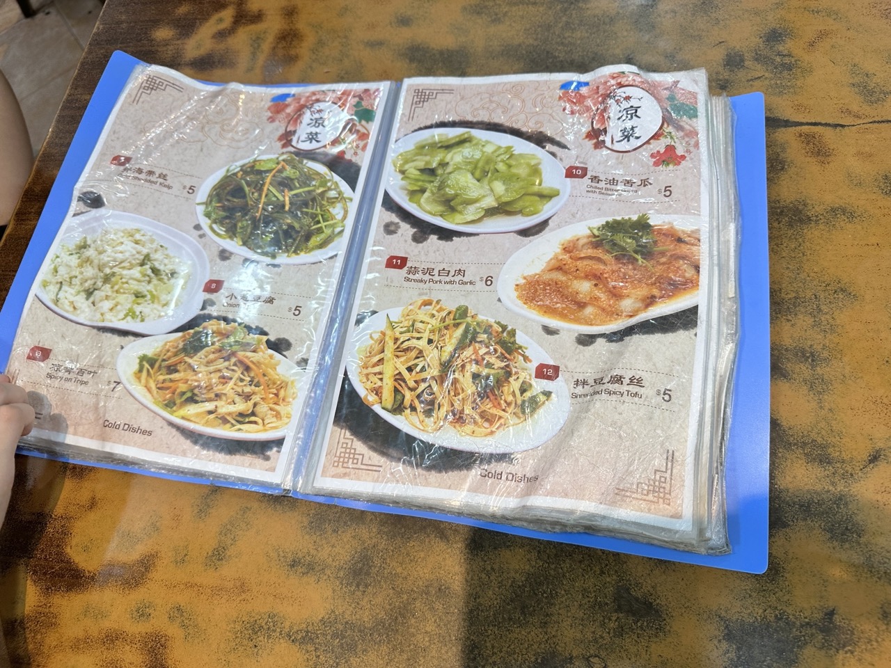 두꺼운 매뉴판
