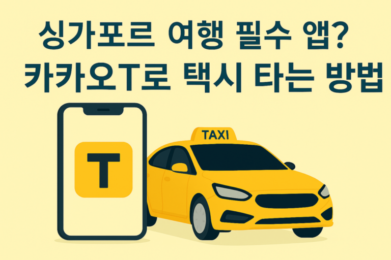 싱가포르 카카오T로 택시 타는 방법